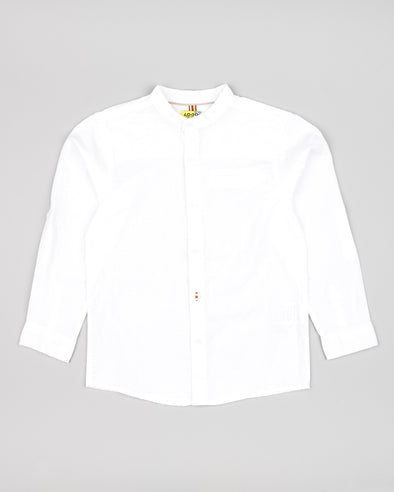 LINEN Shirt White Boy Junior LKBAP0302-24001