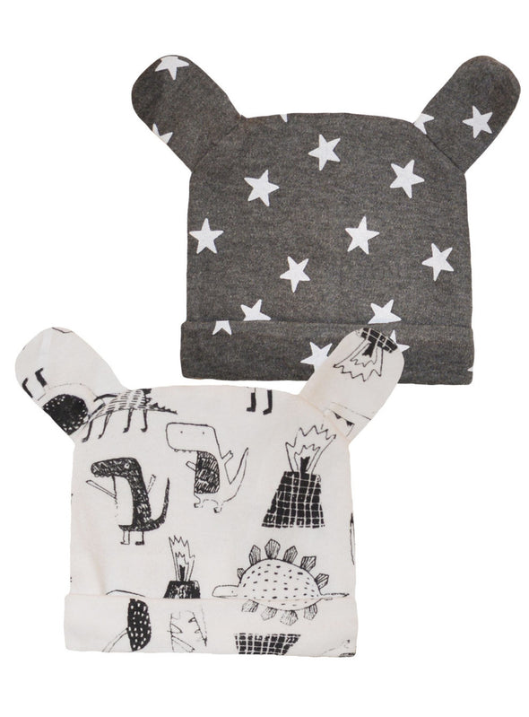 2 pcs set of hats cotton with printed motif | ALL OVER PRINT 11-120562-0