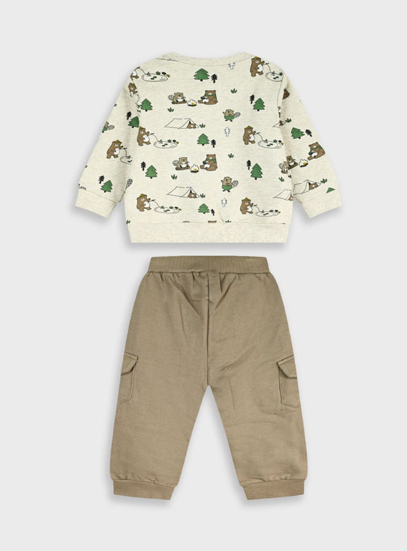 Baby fleece tracksuit | CHOCOLATE 11-125455-0