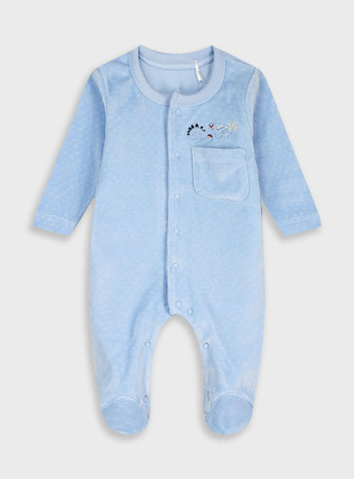 Baby velvet romper | LIGHT BLUE 11-125470-9