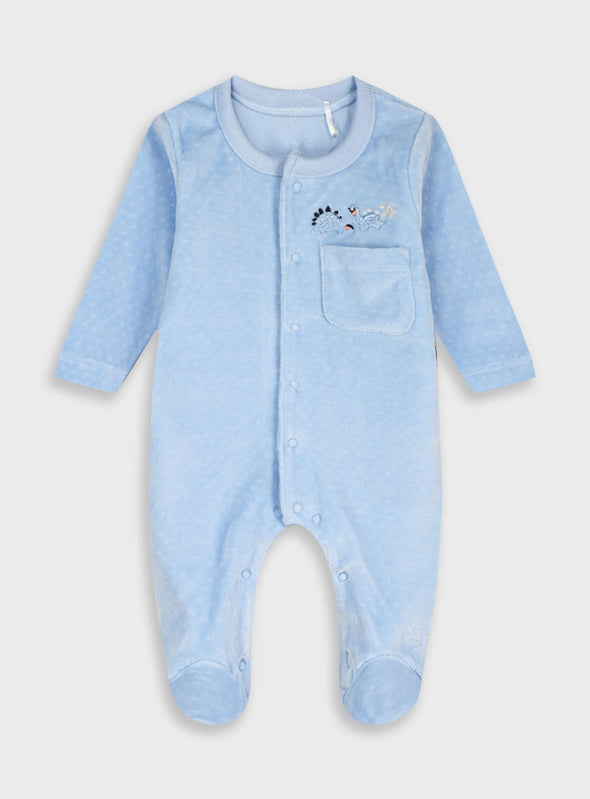 Baby velvet romper | LIGHT BLUE 11-125470-9