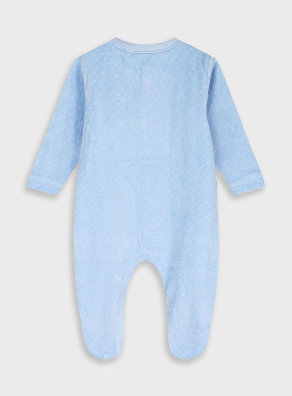 Baby velvet romper | LIGHT BLUE 11-125470-9