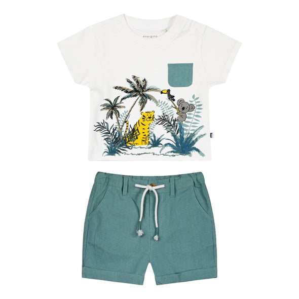 Baby set 2 pieces with print for boy (3-18 months) | DESERT GREEN 11-224468-0
