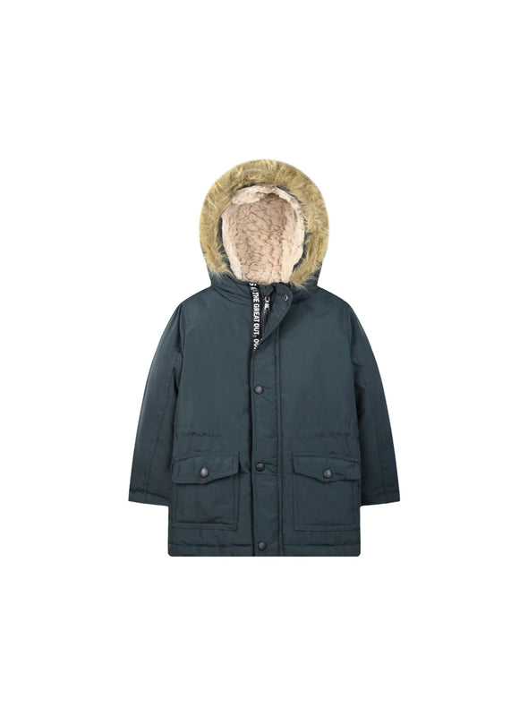 Coat with polar fleece lining for boys | BLUEBLACK 12-122102-1