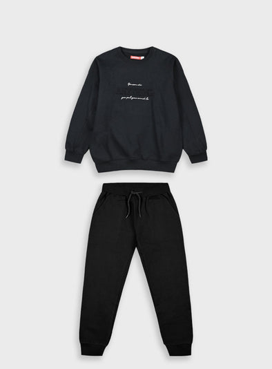 Unisex 2 piece tracksuit | BLACK  12-123183-0