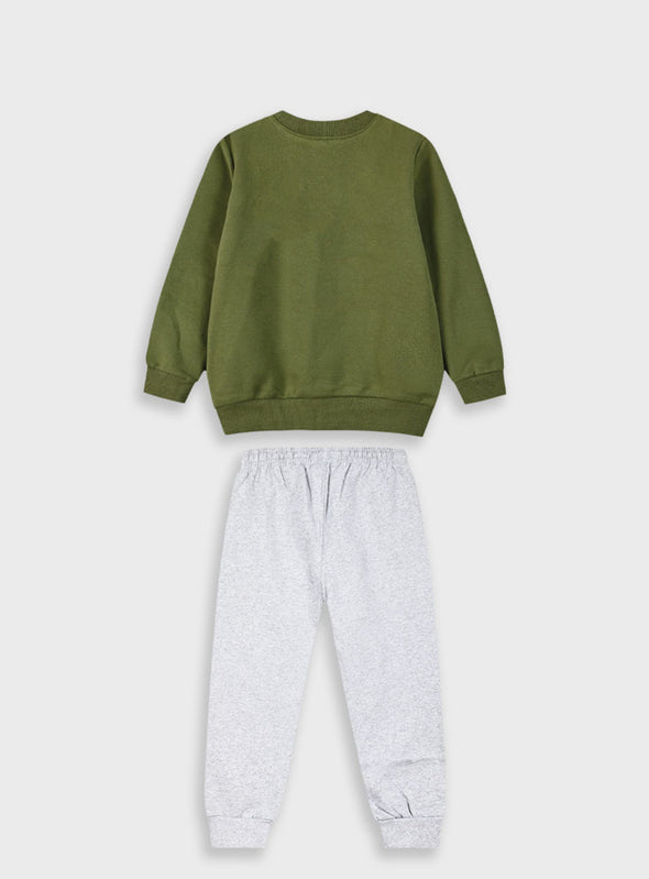 Tracksuit with print | GREY MELANGE 12-123186-0