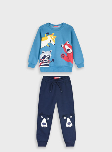 Tracksuit with print | NAVY 12-125171-0