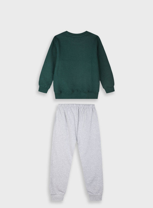 Tracksuit with print | GREY MELANGE  12-125185-0