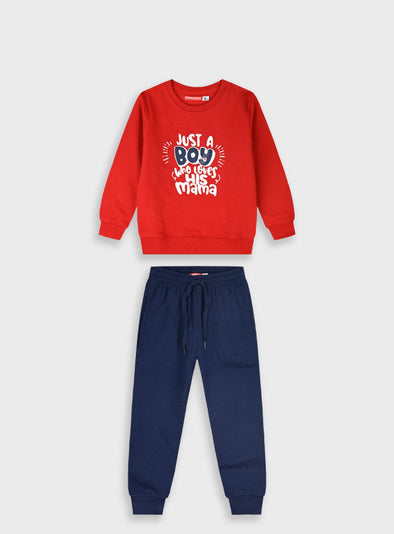 Tracksuit with print | NAVY 12-125186-0