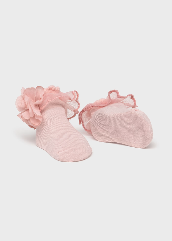 Σετ κορδέλα και καλτσάκια Νεογέννητο 9869 Pink