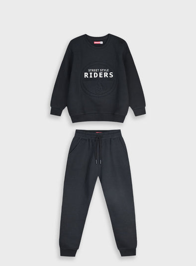Tracksuit with print | BLACK : 13-125080-0