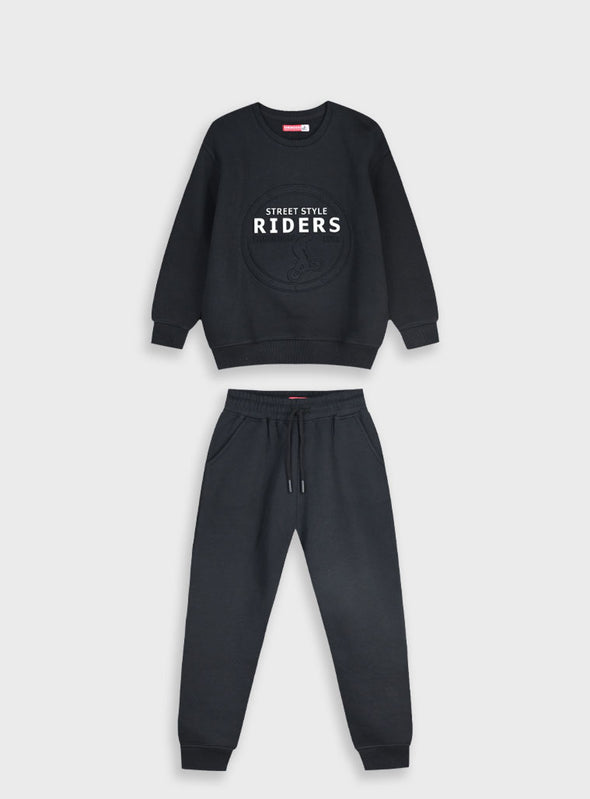 Tracksuit with print | BLACK : 13-125080-0