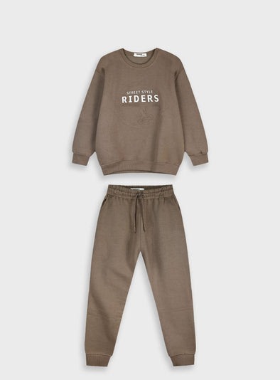 Tracksuit with print | CHOCOLATE