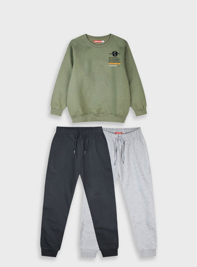 Tracksuit with print | DESERT GREEN 13-125087-0