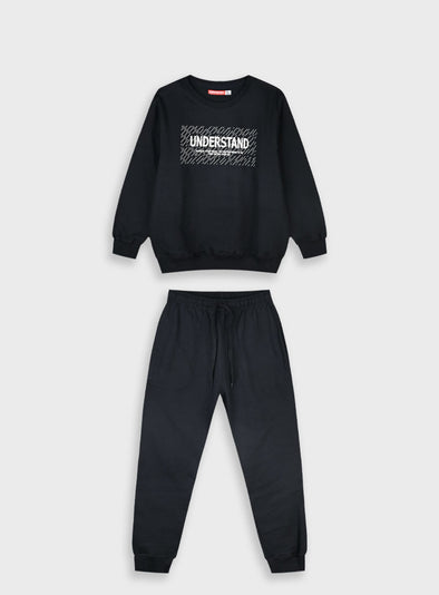 Tracksuit with print | BLACK  13-125088-0