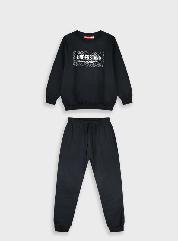 Tracksuit with print | BLACK  13-125088-0
