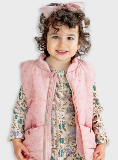 Sleeveless vest jacket | DUSTY PINK 15-125314-1