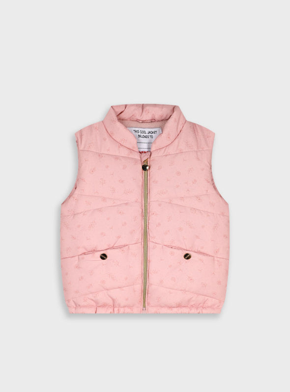 Sleeveless vest jacket | DUSTY PINK 15-125314-1