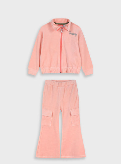 Velvet tracksuit | SUGARPLUM 15-125320-0 Pink
