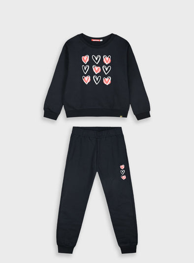 Tracksuit with print | BLACK 15-125376-0
