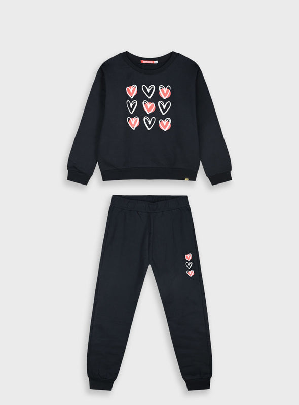 Tracksuit with print | BLACK 15-125376-0