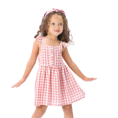 Παιδικό αμάνικιο καρό φόρεμα για κορίτσι | ΦΡΕΖ 15-224302-7