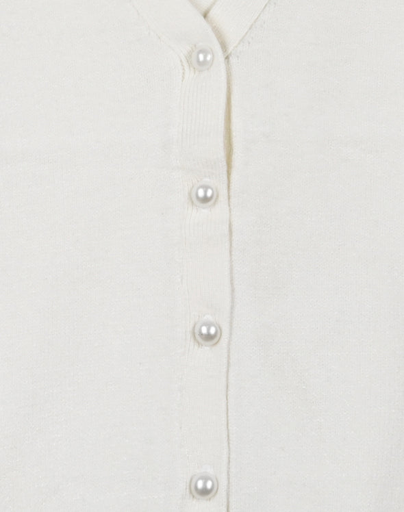 Πλεκτή ζακέτα για κορίτσι 16-123213-6 White