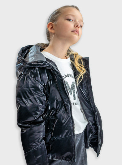 Jacket with hood | BLACK 16-125203-1