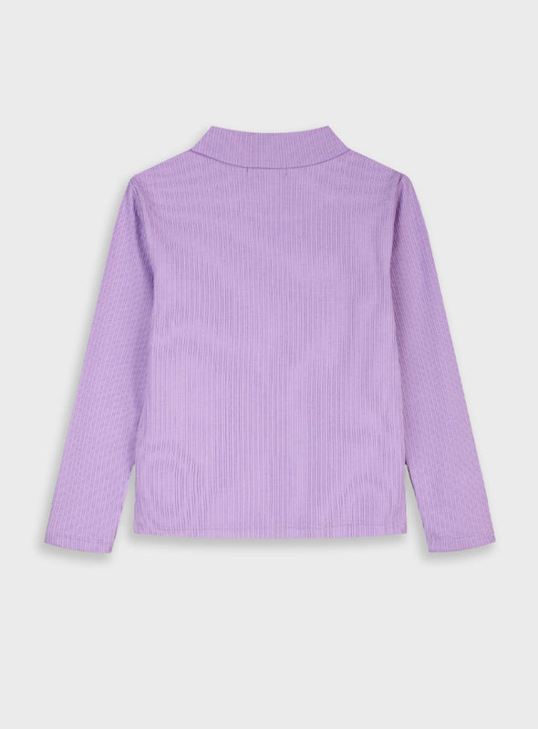 Longsleeved ribbed t-shirt | VIOLET  16-125231-5