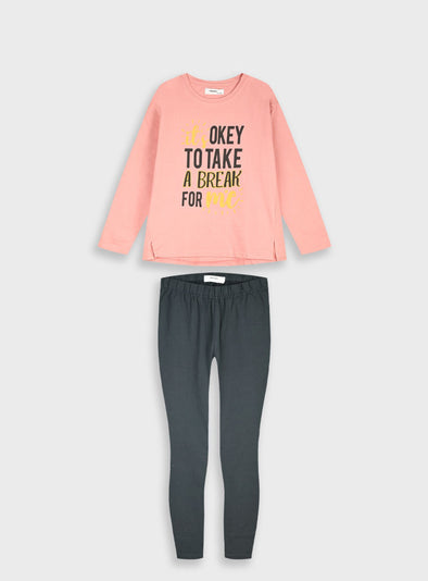 Set longsleeved t-shirt with leggings | ANTHRACITE 16-125265-0