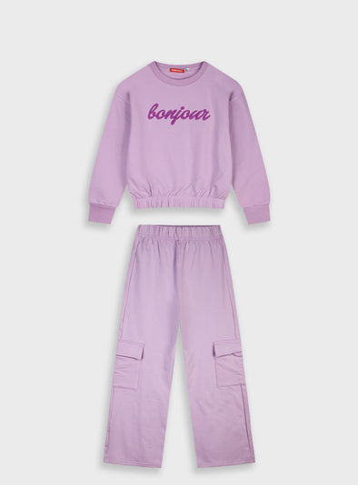 Tracksuit with embroidery | LILAC  16-125270-0