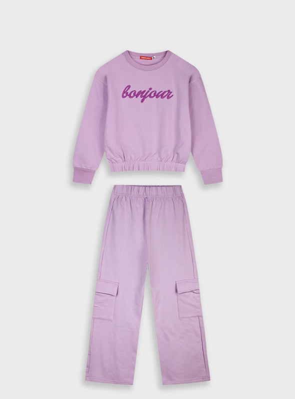 Tracksuit with embroidery | LILAC  16-125270-0