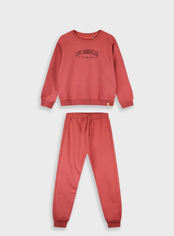 Tracksuit with print | Dusty rose  16-125285-0