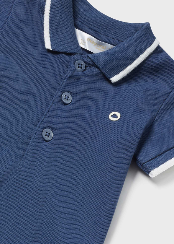 Πόλο αντίθεση Better Cotton νεογέννητο Blue 190