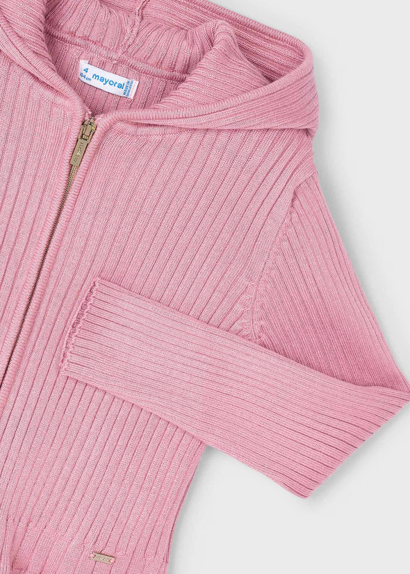 Ζακέτα κουκούλα πλεκτή κορίτσι 3365 Pink Mayoral