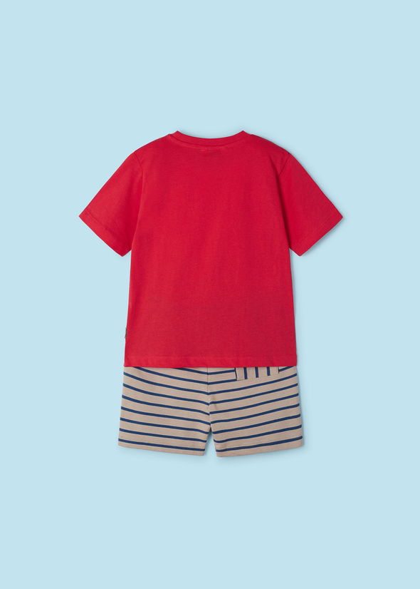 Σετ 2 τεμαχίων ρίγες Better Cotton αγόρι 3607 Red