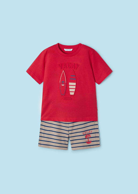 Σετ 2 τεμαχίων ρίγες Better Cotton αγόρι 3607 Red