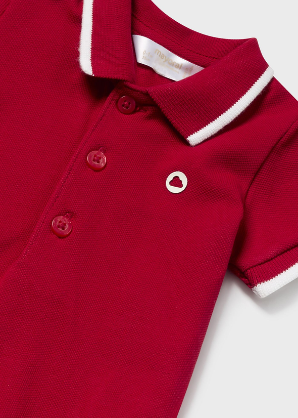 Πόλο αντίθεση Better Cotton νεογέννητο 190 Red