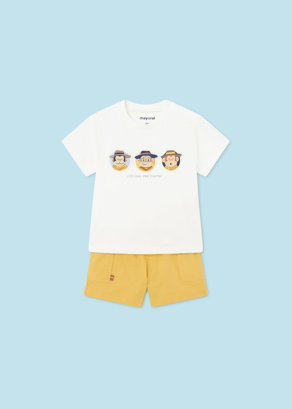 Σετ 2 τεμαχίων cargo Better Cotton μωρό 1654 Yellow