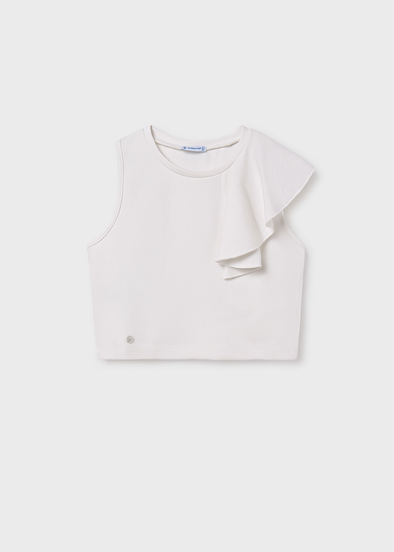 Μπλούζα βολάν κορίτσι 6034White