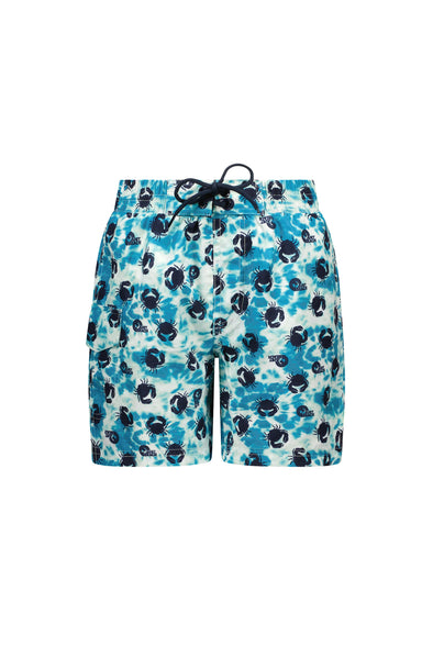 J302-6011 Boys woven aop swim short 152 - Crabby tiedye