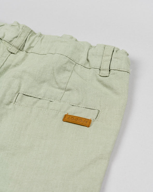 Linen Shorts Boy Junior Losan LKBAP0402-24009 Beige