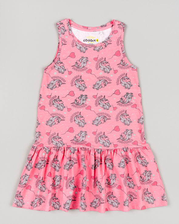 Dress Pink Unicorn Junior Losan LKGAP0501-24007