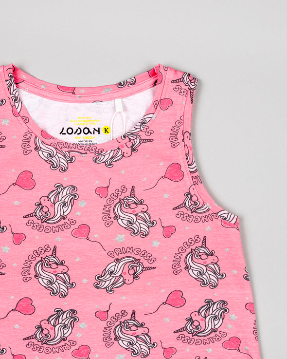 Dress Pink Unicorn Junior Losan LKGAP0501-24007