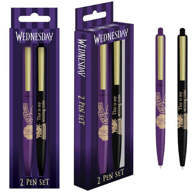 Wednesday (Nevermore) Pen Set 2Pk   5056480393014
