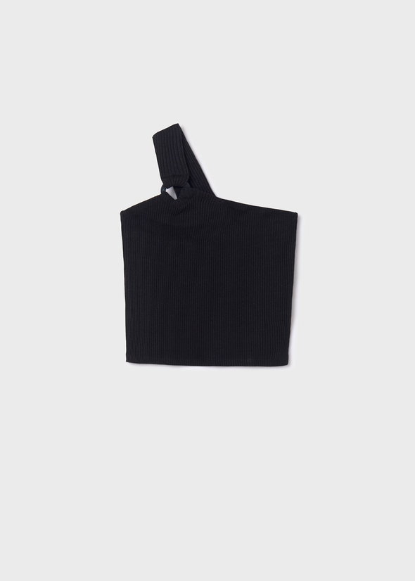 Μπλούζα ασύμμετρη Better Cotton κορίτσι 6017 Black