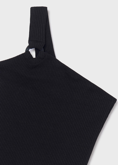 Μπλούζα ασύμμετρη Better Cotton κορίτσι 6017 Black