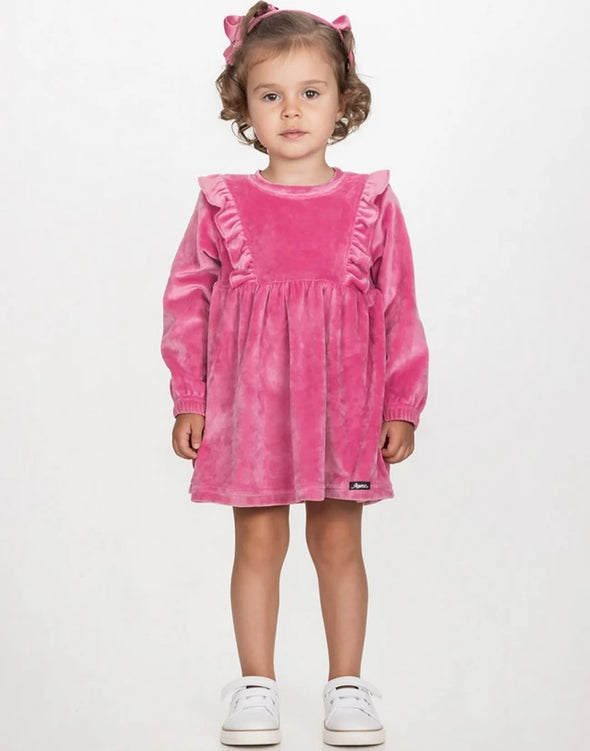 Joyce Παιδικό Φόρεμα Βελούδινο Φούξια 2561604