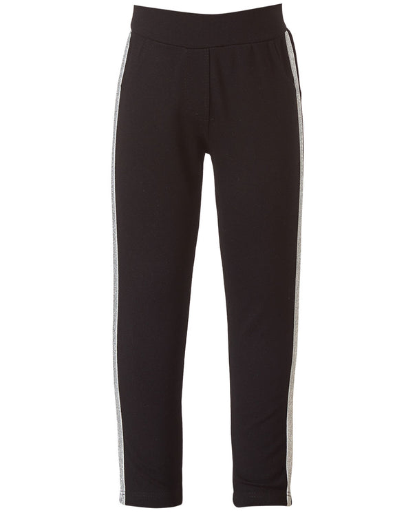 Monochrome leggings with silver detail on the side Black ENERGIERS 15-119331-2