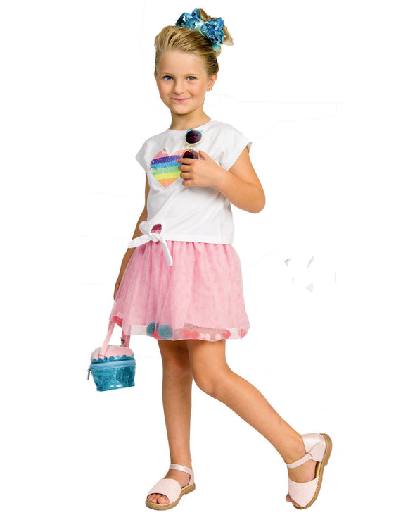 Blouse with heart-shaped sequins Energiers 15-220325-5